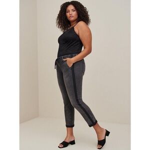 Torrid Pull-On Boyfriend Straight Super Soft Mid-Rise Jean Drawstring